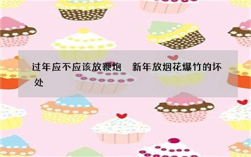 过年应不应该放鞭炮 新年放烟花爆竹的坏处